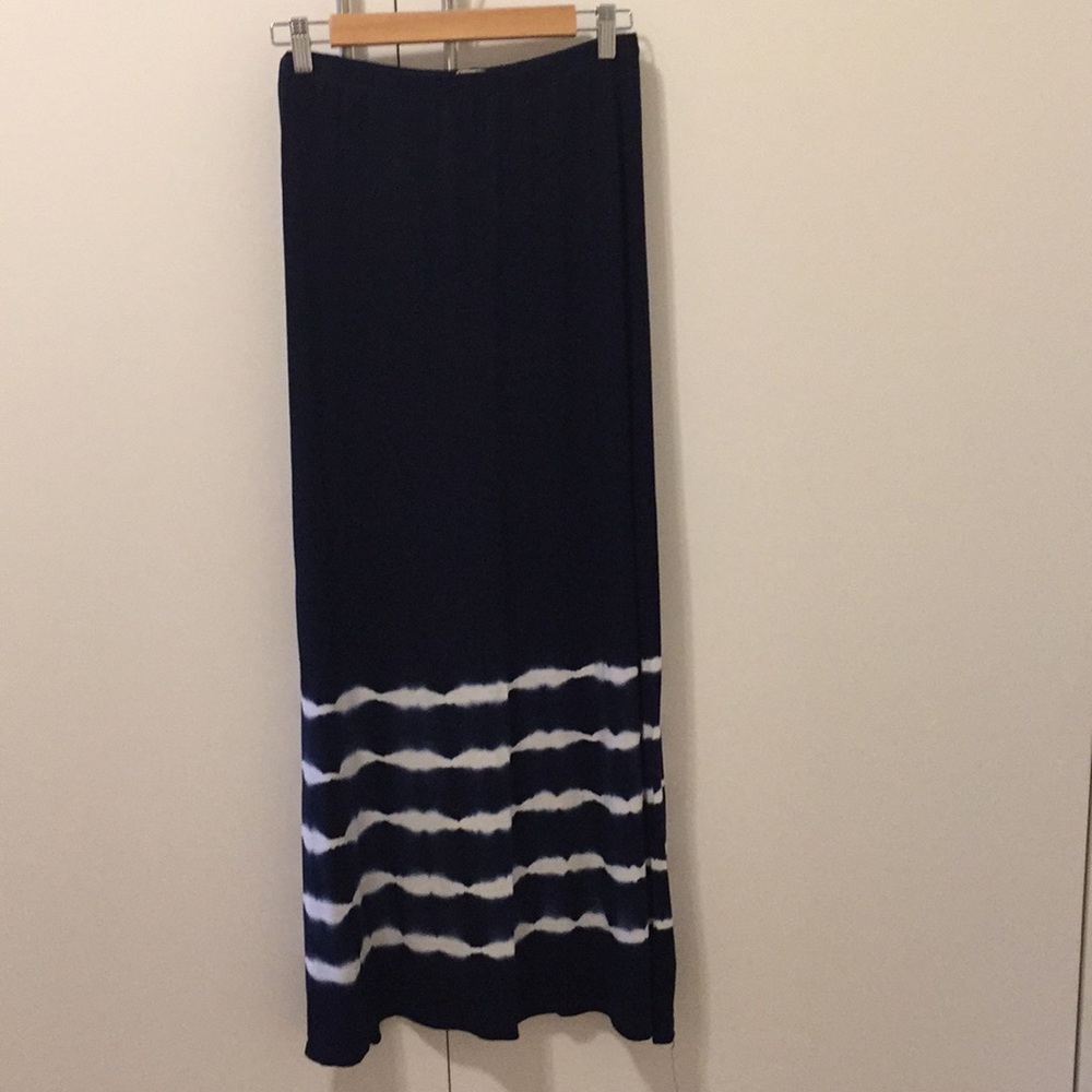 Navy Maxi with tie dye stripes